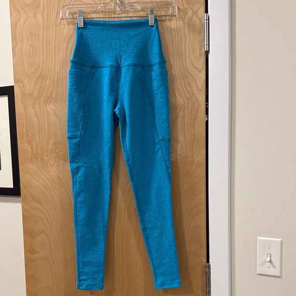 Beyond Yoga Pants - BEYOND YOGA Aqua Heather Long Leggings, SIZE XXS